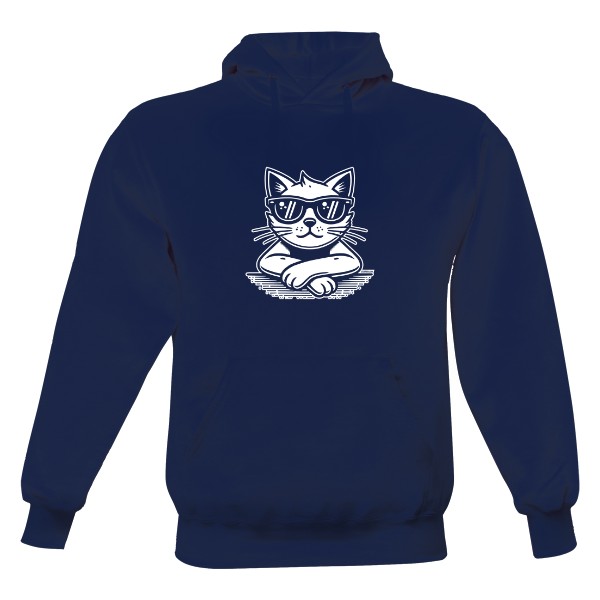 Pánská mikina s kapucí Just Hoods s potiskem Cool kočka