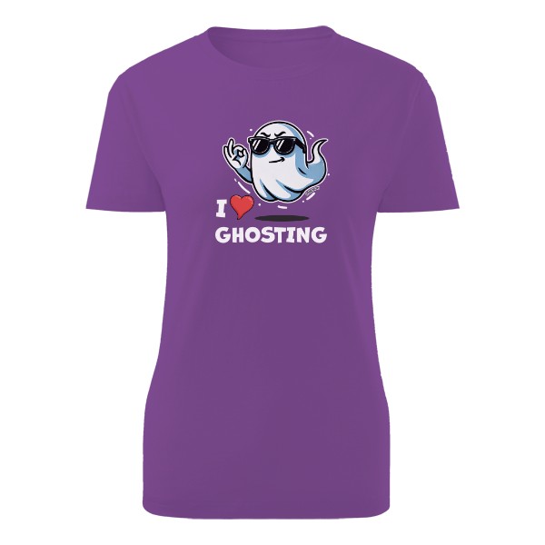 Tričko s potiskem I love ghosting