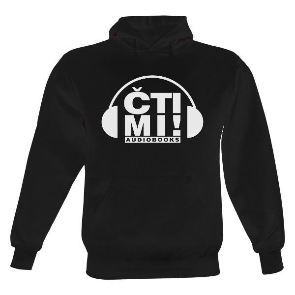 Pánská mikina s kapucí Just Hoods s potiskem Motiv: Logo Čti mi! - Bílé 2