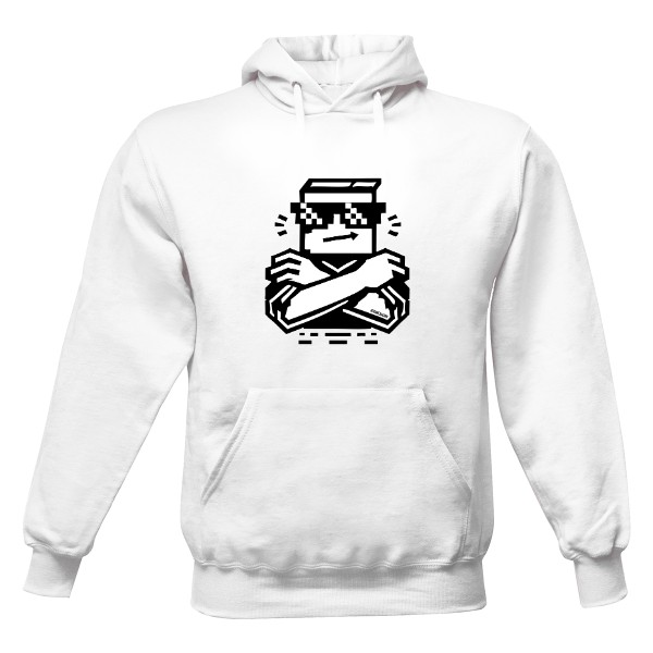 Pánská mikina s kapucí Just Hoods s potiskem Svalovec